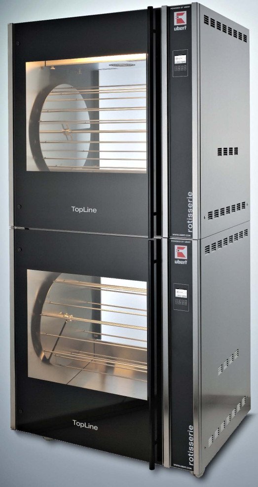 Ubert Topline RT416-CC 16 Spit Stacked Pass Thru "Hot air" electric rotisserie