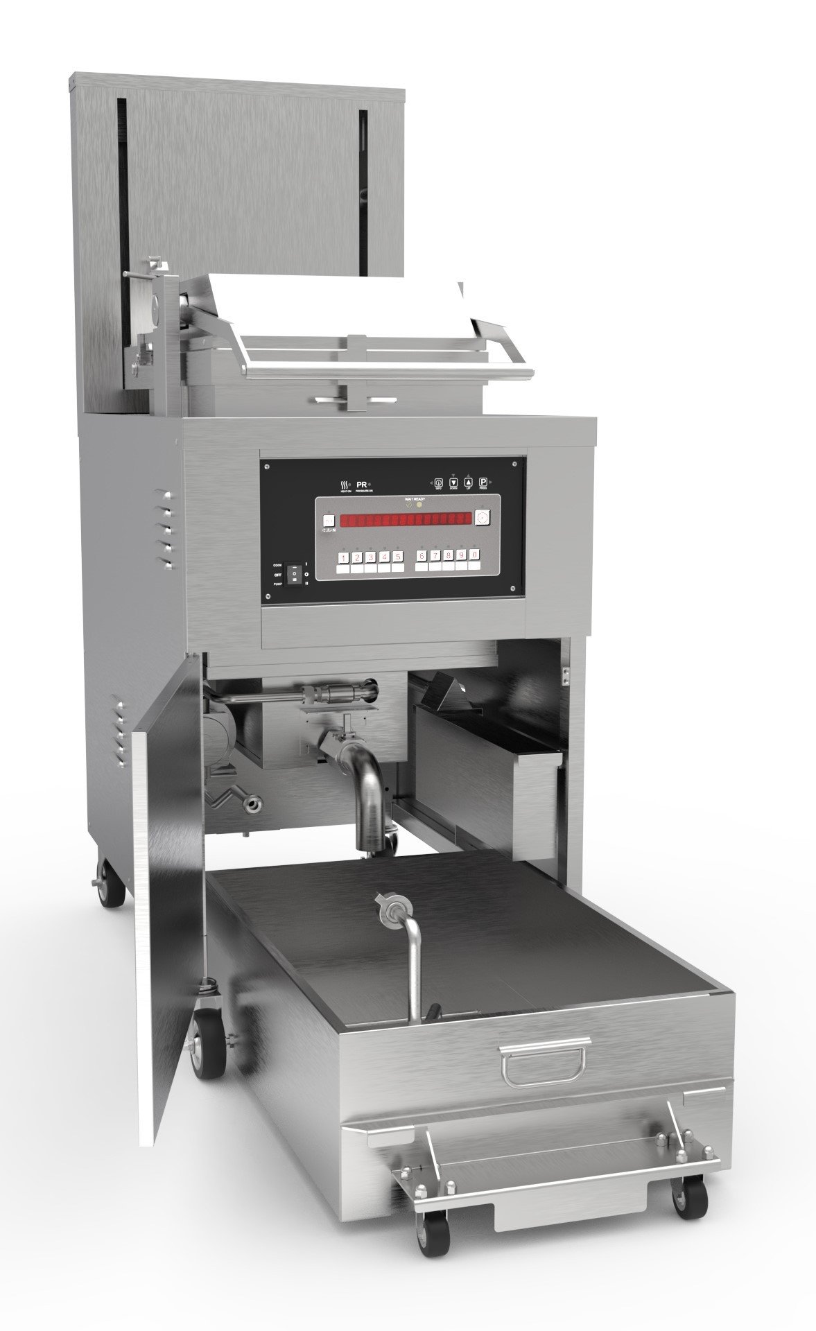 Chefs Range ECE5910 Electric pressure fryer with Filtration with basket lift