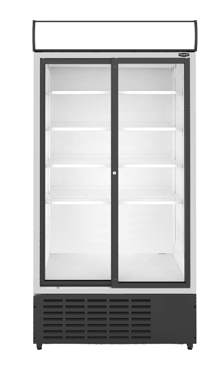 Sterling Pro Green SPD20SL Upright Sliding Double Door Display Chiller, 832 Litres