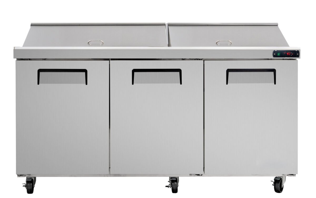 Chefs Range TSSU-72T - 3 Door Prep counter + 18 x 1/6gn containers