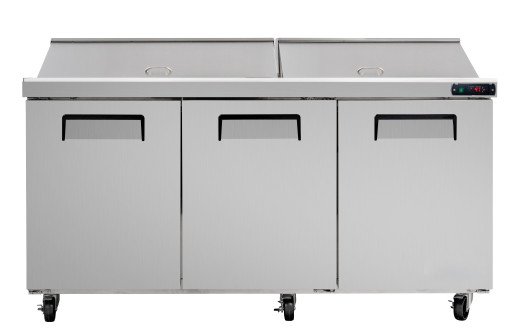 Chefs Range TSSU-72T - 3 Door Prep counter + 18 x 1/6gn containers