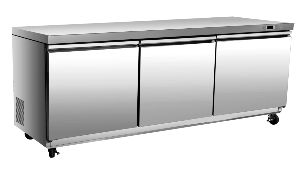 Chefs Range TUC-72R/60 Slimline 3 door fridge counter