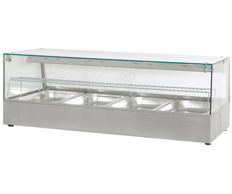 Chefs Range HDW4 - 4 x 1/1gn Convection Heated display with humidity & halogen heat lamps