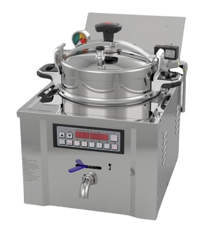 Chefs Range ECE16B Programmable electric Counter top pressure fryer - 3.0kw