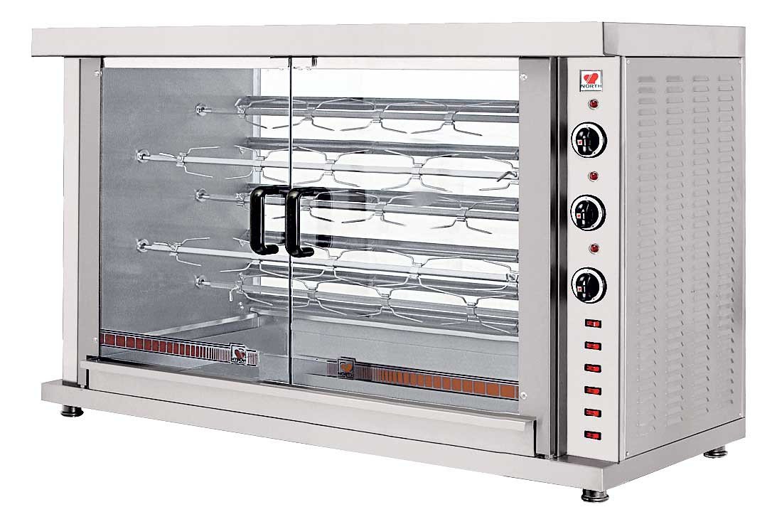 North HK5 - 5 spit - 25 bird Electric Chicken rotisserie