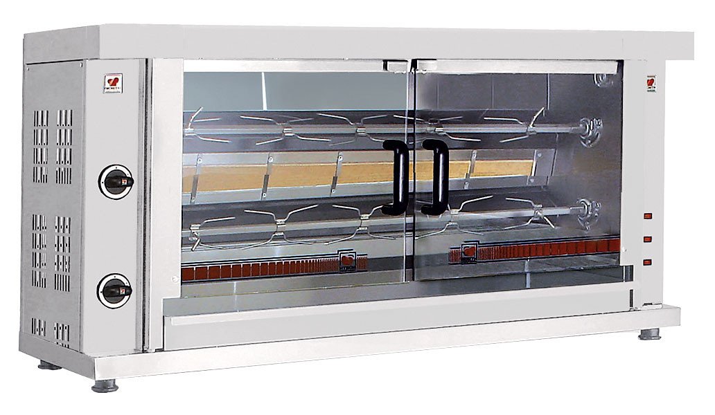 North K2 - 2 spit - 10 bird Gas Chicken rotisserie
