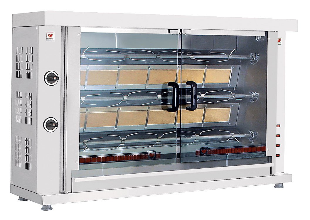 North K3 - 3 spit - 15 bird Gas Chicken rotisserie