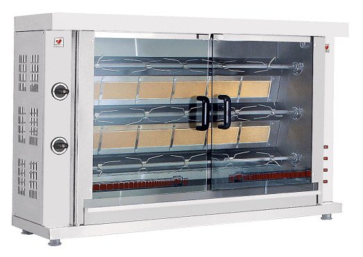 North K3 - 3 spit - 15 bird Gas Chicken rotisserie