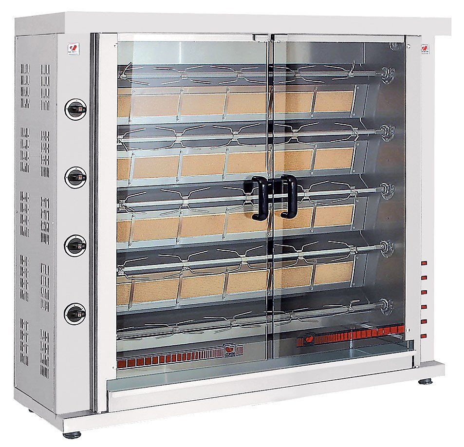North K5 - 5 spit - 25 bird Gas Chicken rotisserie