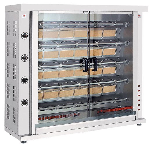 North K5 - 5 spit - 25 bird Gas Chicken rotisserie