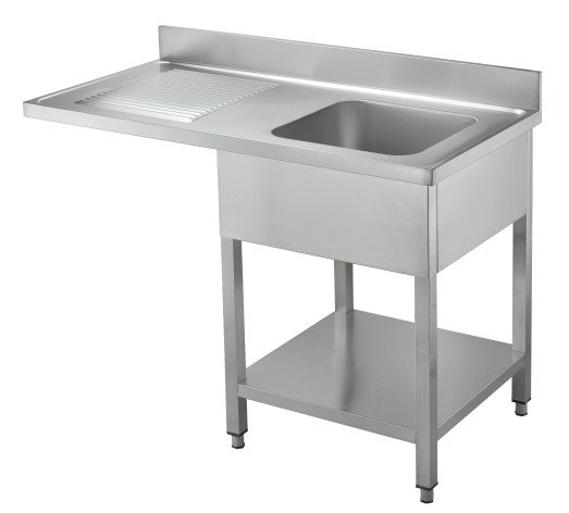 Chefs Range STD02D-146R1C 1400mm Dishwasher sink left hand drainer with mixer tap & waste fittings