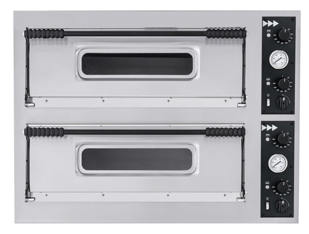Chefs Range BAM44 twin deck electric pizza oven - 8 x 13"