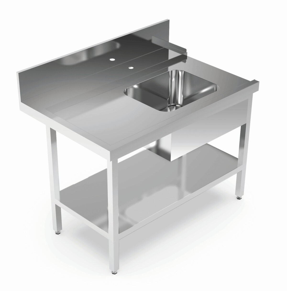 Aristarco - 1200mm Right hand Pre rinse sink for hood dishwasher
