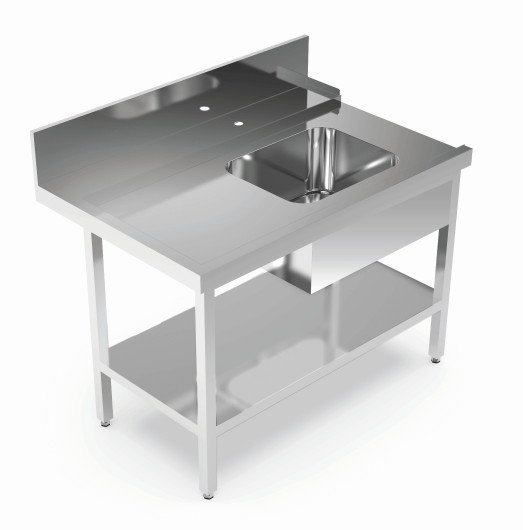 Aristarco - 1800mm Right hand Pre rinse sink for hood dishwasher