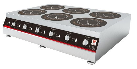 Chefs Range GXIH6-5 80 LINE Counter top 6 Ring Induction hob - 6 x 5kw power