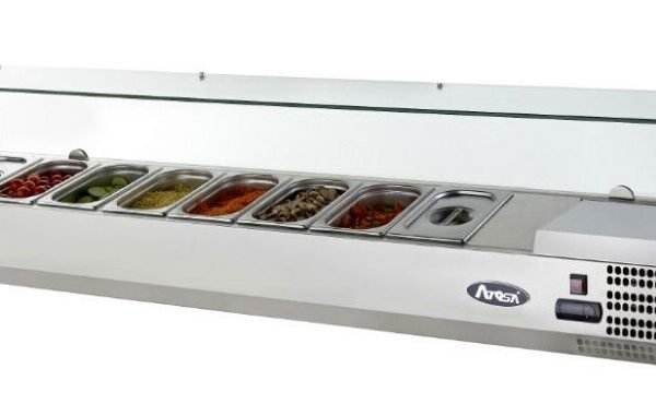 Atosa VRX2000/330 Countertop Topping Unit with 10 x 1/4 GN Pans/Lids, 2000mm