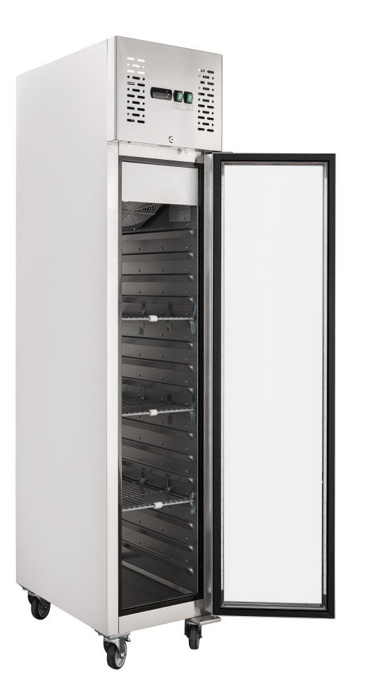 Chefs Range GN280TNVG - 280ltr 1/1gn Glass door Slimline Single Door upright Fridge