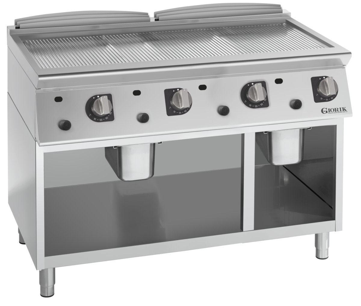 Giorik FRG76GCRX - 4 Zone Gas griddle - ribbed plate chrome plated