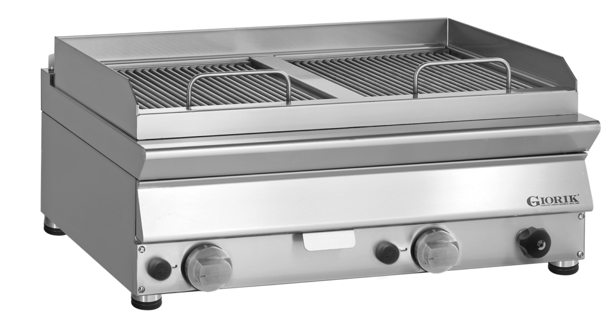 Giorik 70 Top GL74TV - 2 Zone Gas radiant chargrill with water tray