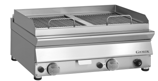 Giorik 70 Top GL74TV - 2 Zone Gas radiant chargrill with water tray