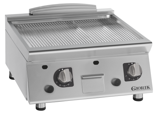 Giorik 70 Top FRG73TCRX - 2 Zone Gas griddle - ribbed plate chrome plated
