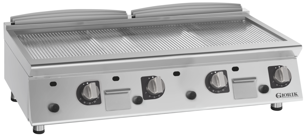 Giorik 70 Top FRG76TCRX - 4 Zone Gas griddle - ribbed plate chrome plated