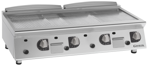 Giorik 70 Top FRG76TCRX - 4 Zone Gas griddle - ribbed plate chrome plated