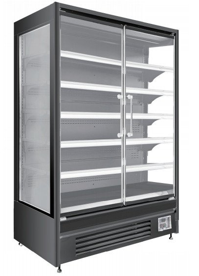 Chefs Range Multi Deck with Hinged glass doors - 1315mm wide - 5 shelves