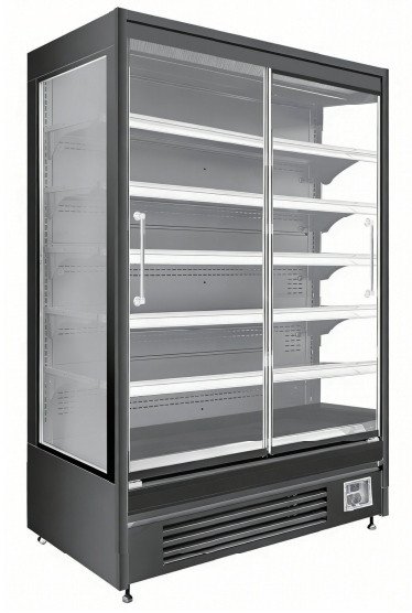 Chefs Range Multi Deck with Sliding glass doors - 1315mm wide - 5 shelves