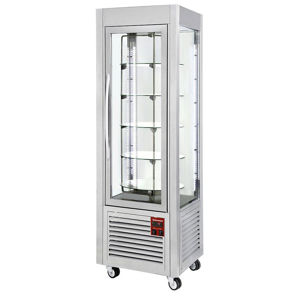 Diamond SNE/RN-A5-R2 Stainless Steel Panoramic Rotating Display Refrigerator, 360 Litres