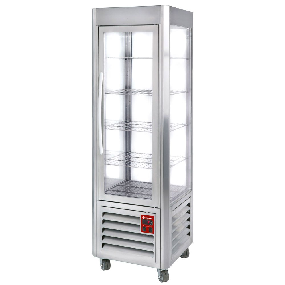 Diamond SNE/GN-A5-R2 Stainless Steel Panoramic Ventilated Display Refrigerator, 360 Litres