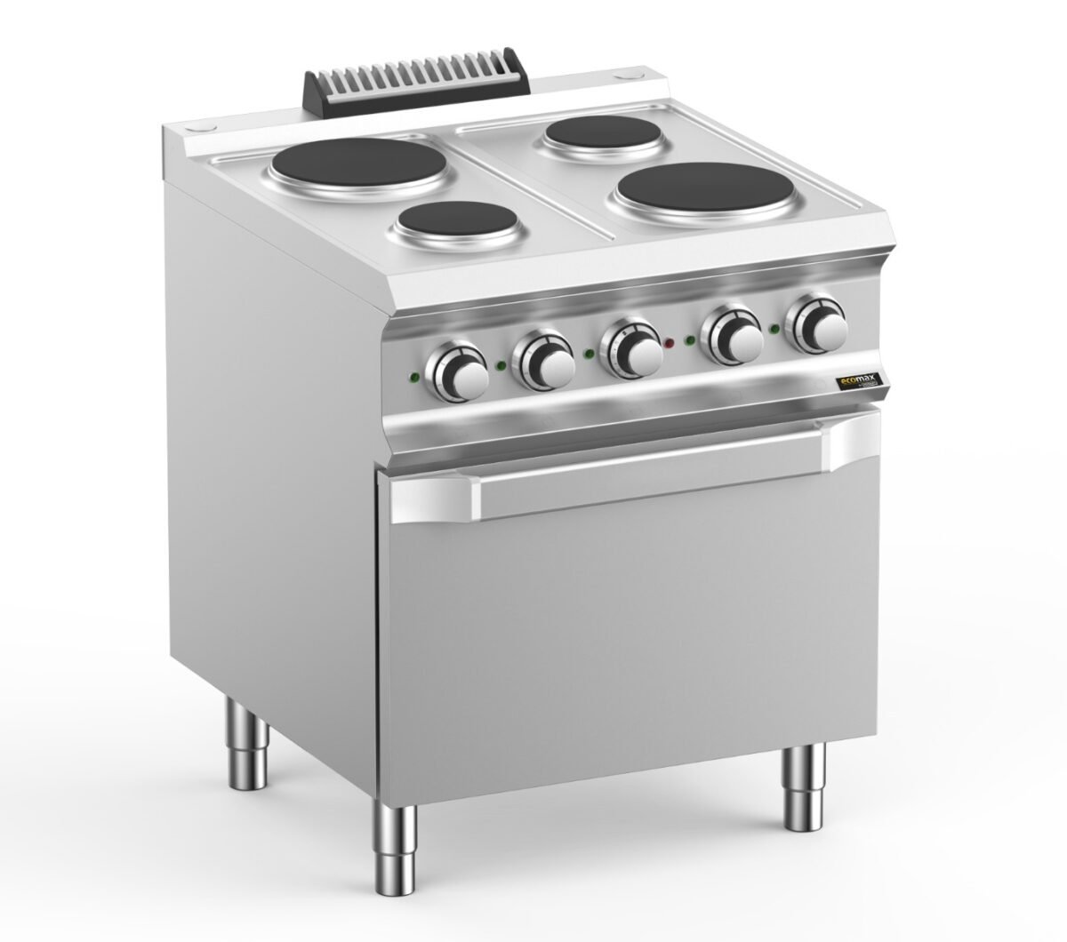 Hobart Ecomax HEPR77FE 4 Round Plate Hob with Electric Oven, 13.5kW