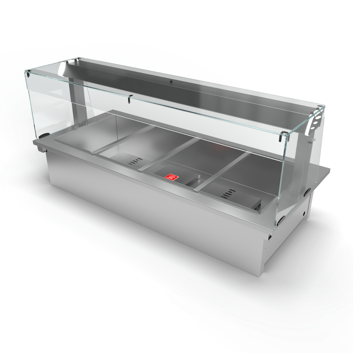 Moffat D4BMSL Drop-In Bain Marie Dry Heat Model with Square Glass Open Front Gantry