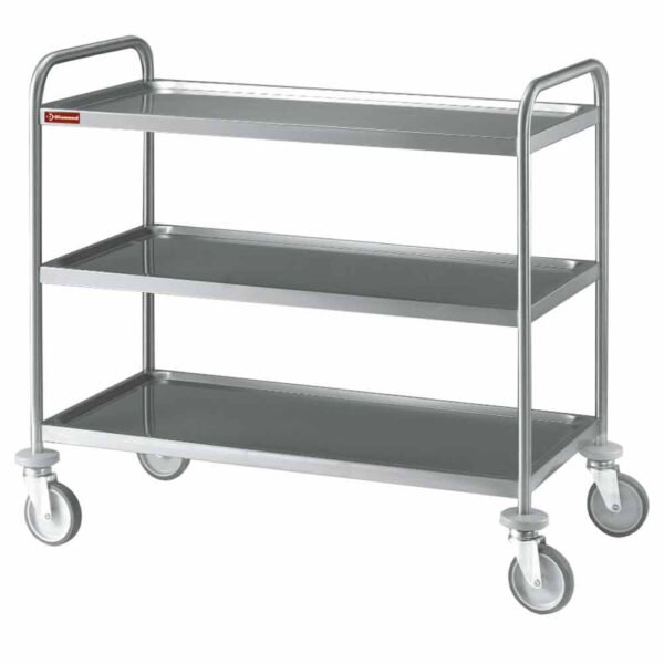 Diamond CR3/100B Stainless Steel 3 level Serving trolley
