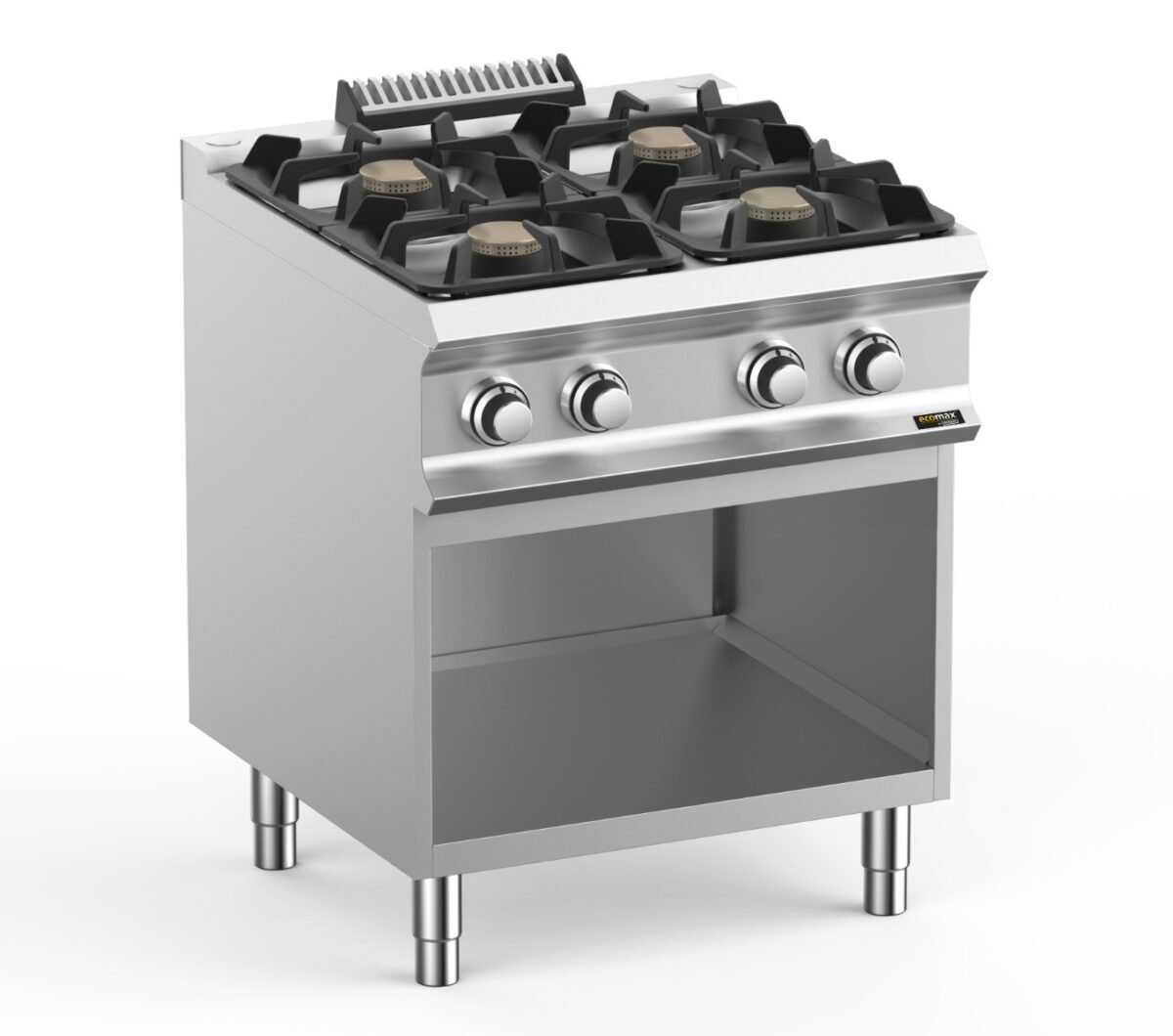 Hobart Ecomax HEFB77AXL 4 Burner Hob on Open Cupboard, 4 x 7kW
