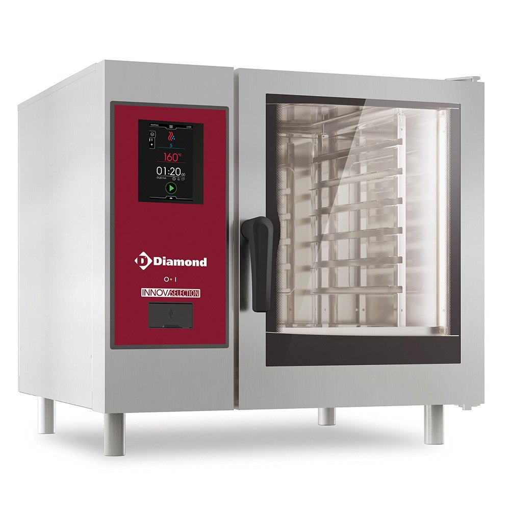 Diamond SDET/XC-06-230V/3- Touch Screen Electric Direct Steam Convection Oven, 6 x 1/1 GN