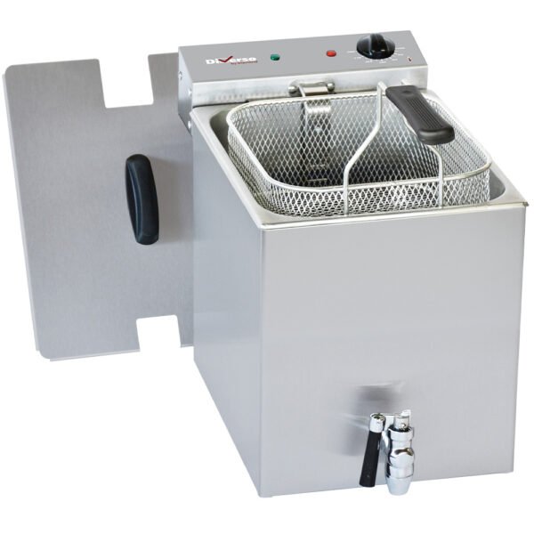Diamond WR-FES8-RV Single Basket Countertop Electric Fryer, 8 Litres