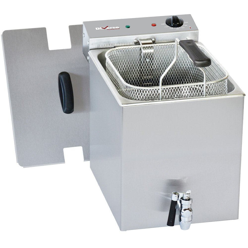 Diamond WR-FES8-RV Single Basket Countertop Electric Fryer, 8 Litres