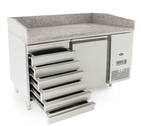 Atosa EPF3490GR + VRX1500/330 Single Door Granite Top Salad Preparation Counter Table with VRX unit & GN Pans, 125 Litres