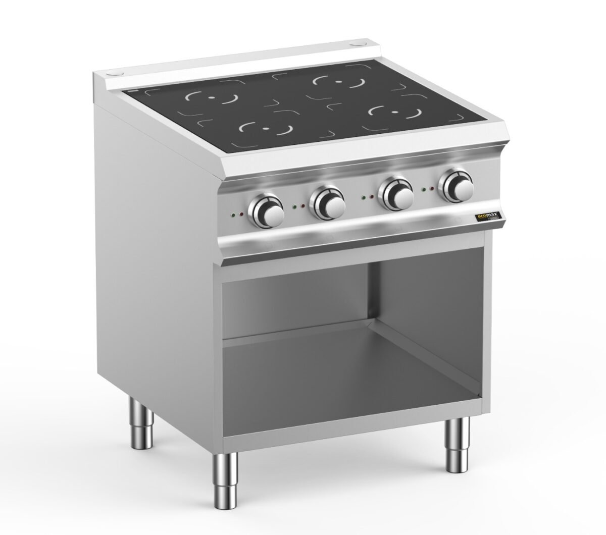 Hobart Ecomax HEIN77A 4 Zone Induction Hob on Open Cupboard, 4 x 3.5kW