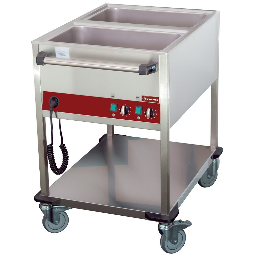 Diamond CT221/D-N Heated 2 Temperature Trolley