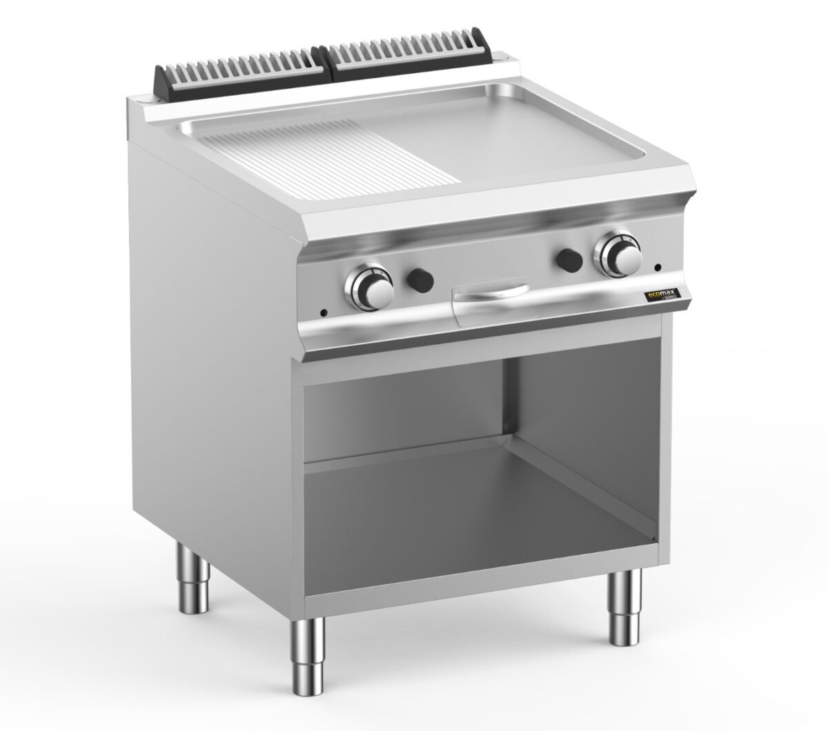 Hobart Ecomax HEFTBG77ALR 1/2 Smooth & 1/2 Ribbed Griddle, 14kW