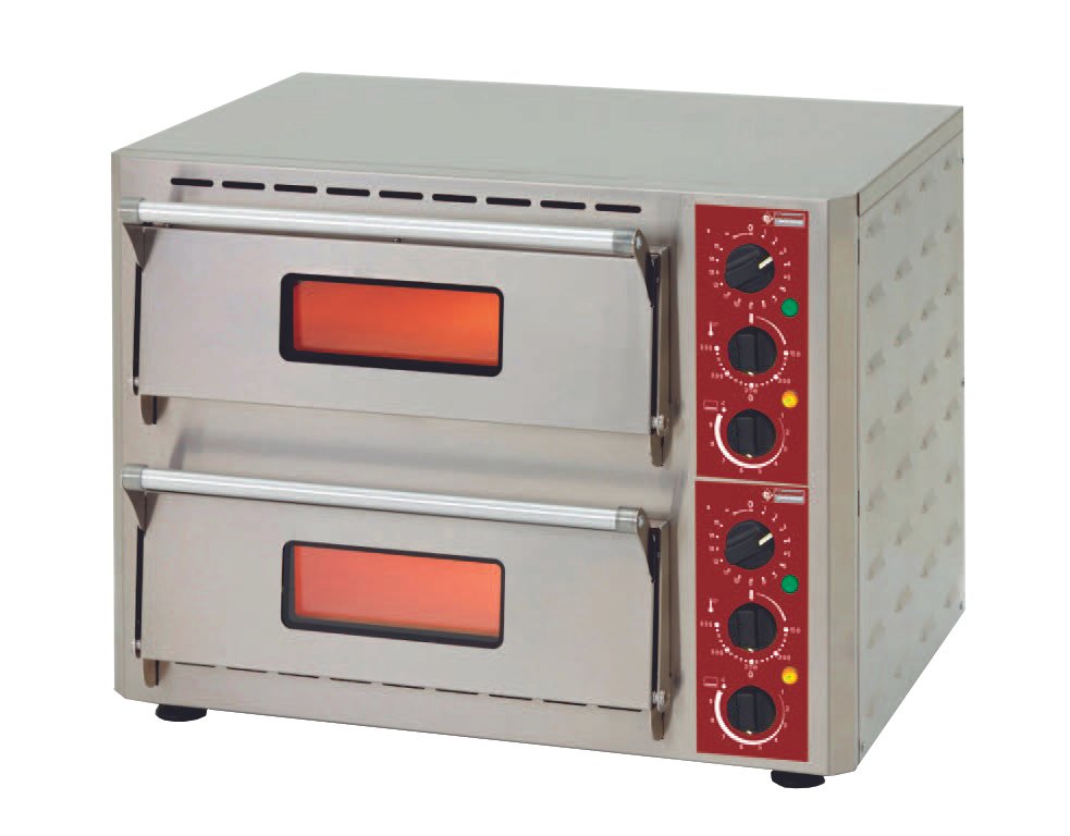 Diamond PIZZA-QUICK/43-2C Electric Twin Deck Pizza Oven, 2 x 1 Pizzas 430mm