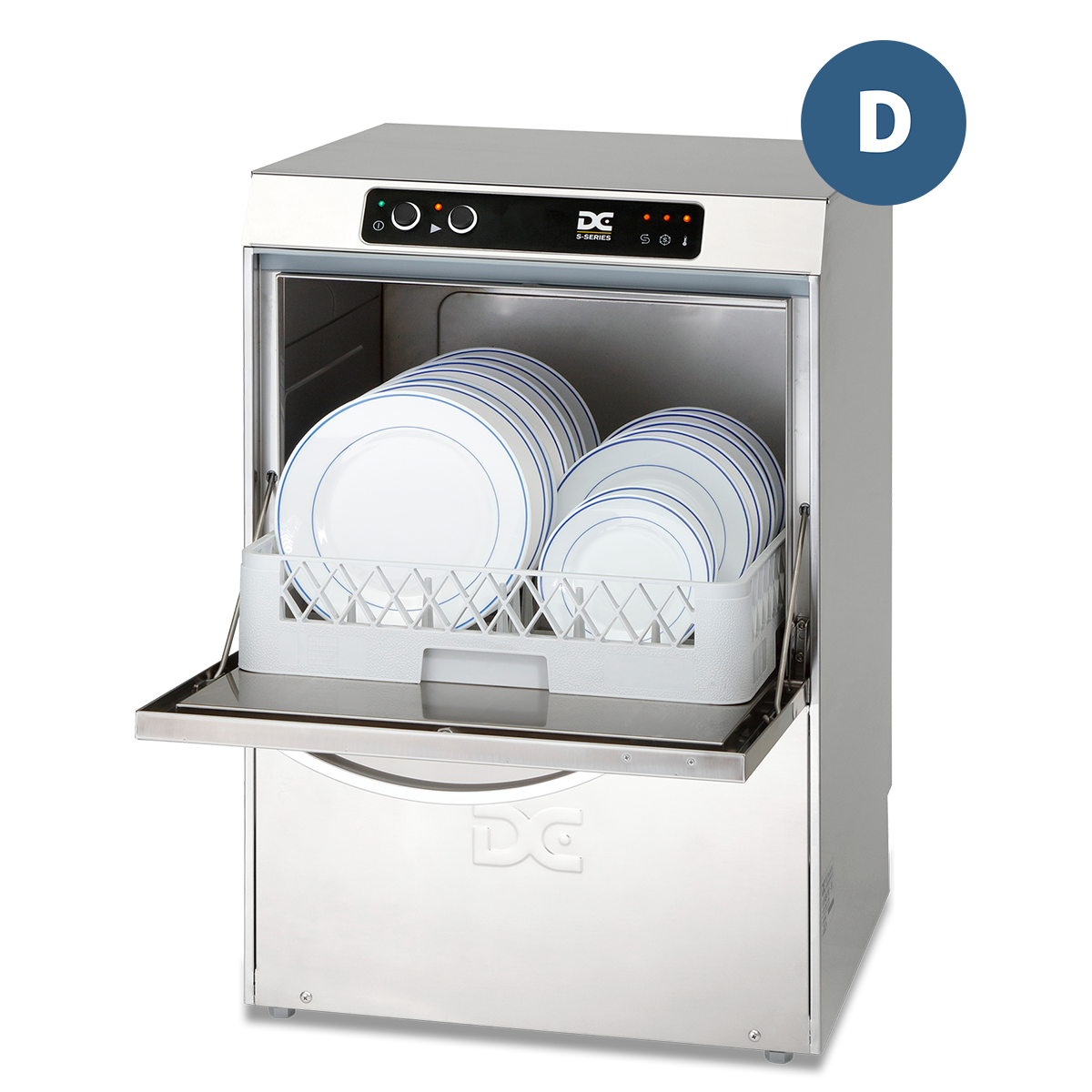 DC SD45D Standard Range 450mm Basket Frontloading Commercial Dishwasher with Drain Pump, 14 Plates