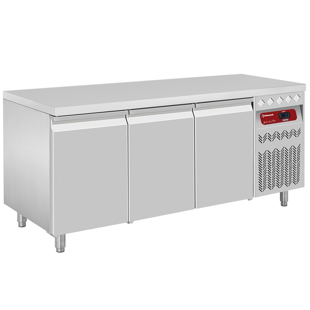 Diamond DT178/P9 3 Door Refrigerated Preparation Counter, 405 Litres
