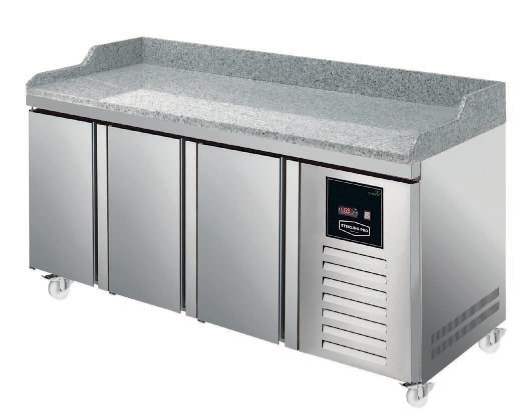 Sterling Pro Green SPI-7-180-30-GR 3 Door Granite Fridge Counter, 452 Litres