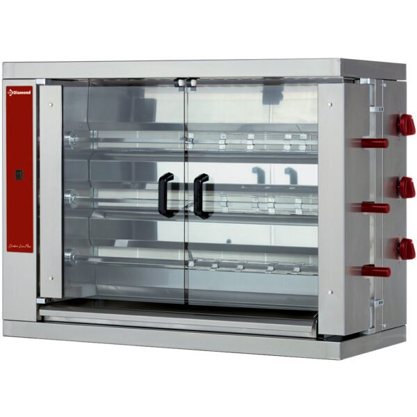 Diamond RVG/3-CM Gas Chicken Roaster, 3 Spits