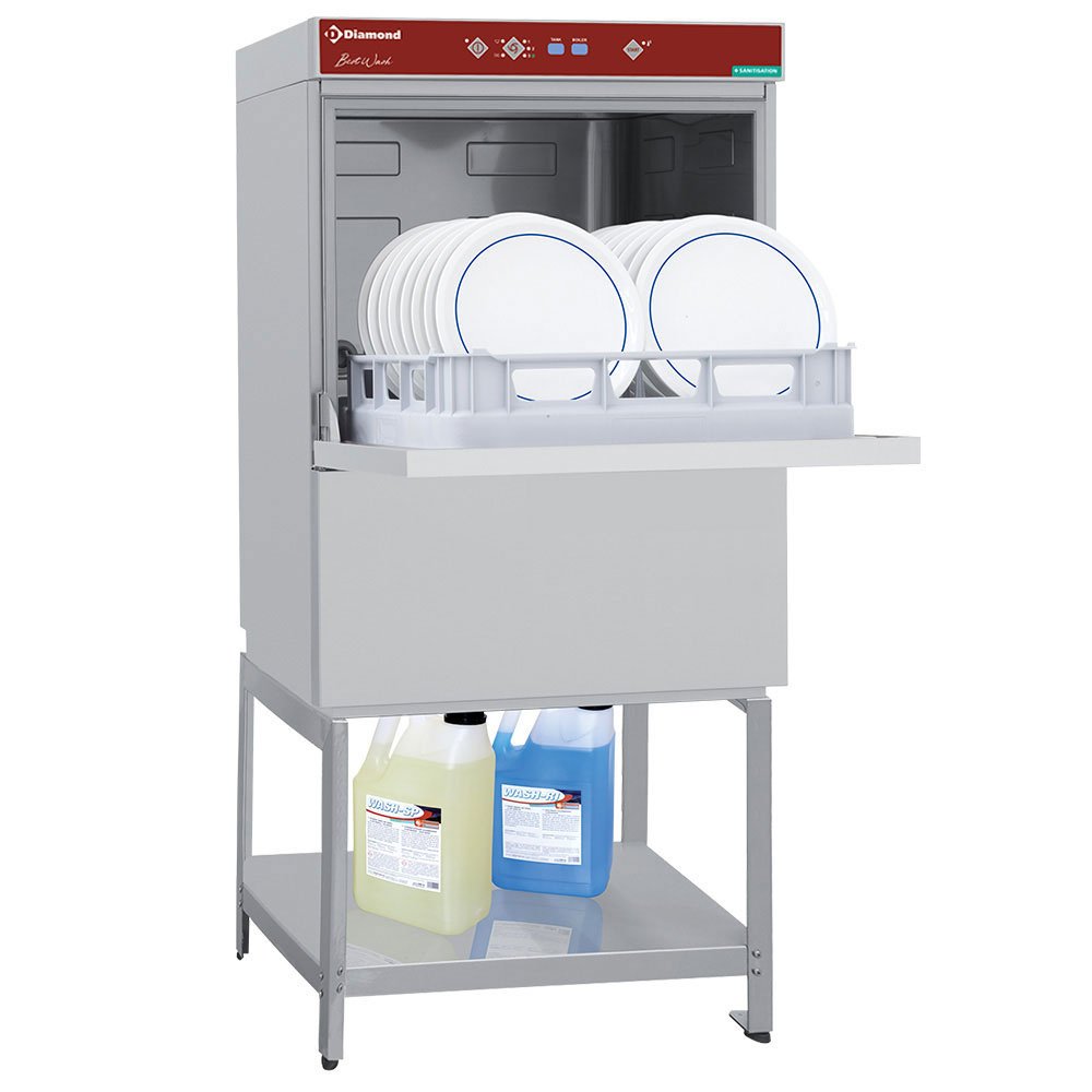Diamond DFE8/6_BD/F-S 500mm Basket Frontloading Dishwasher with Open Understorage, 18 Plates