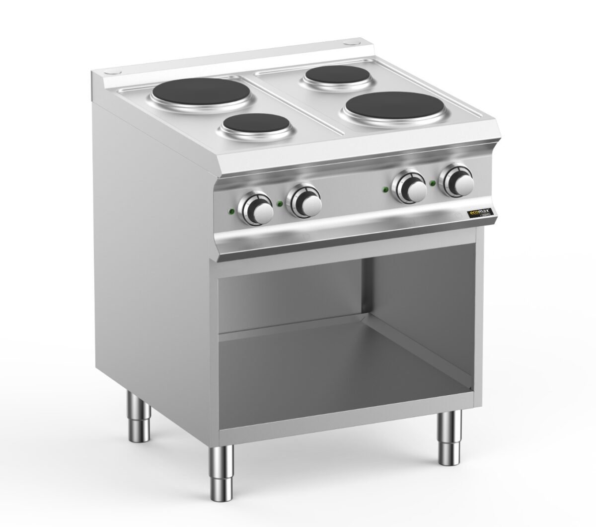 Hobart Ecomax HEPR77A 4 Plate Round Hob on Open Cupboard, 8.2kW