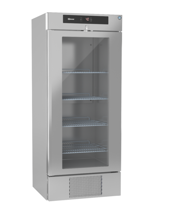 Hoshizaki Premier KG BW80 DR U Glass Single Door Stainless Steel Upright Display Refrigerator, 610 Litres